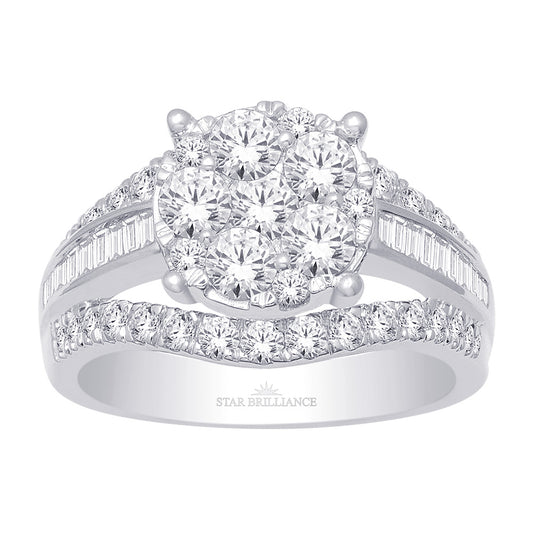 14K White Gold 1ct.tw. Diamond Fashion Ring