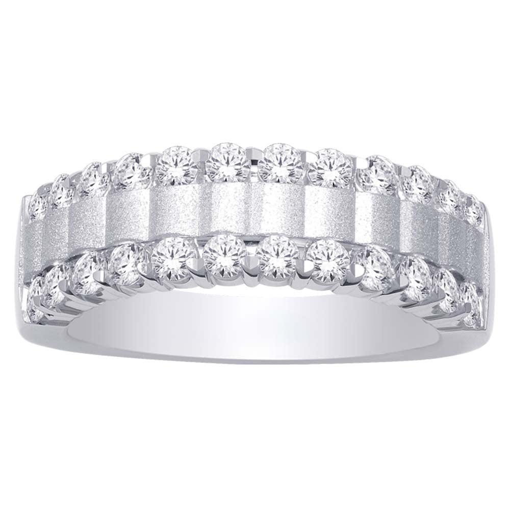 14K White Gold 1 ct.tw. Diamond Fashion Band
