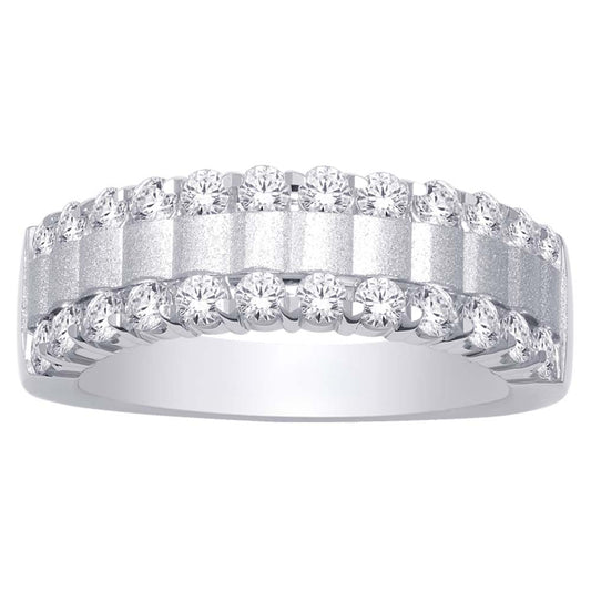 14K White Gold 1 ct.tw. Diamond Fashion Band