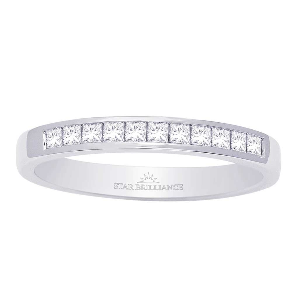 14K White Gold 1/4 Ct.tw. Diamond Ladies Machine Band