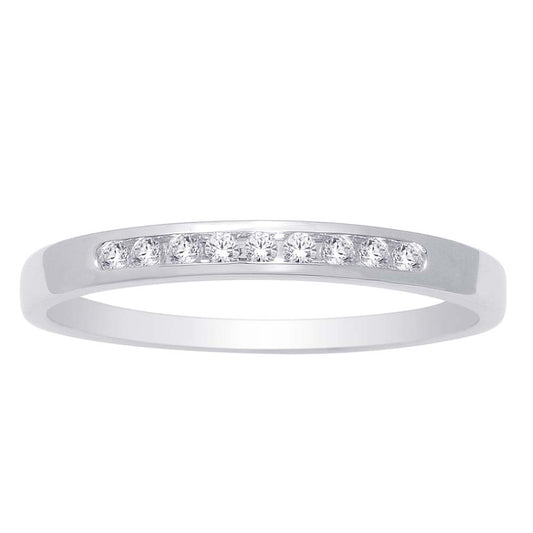 14K White Gold 1/4 ct.tw. Diamond Machine Band