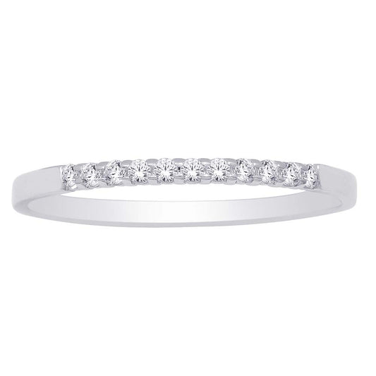 14K White Gold 1/6 ct.tw. Diamond Machine Band