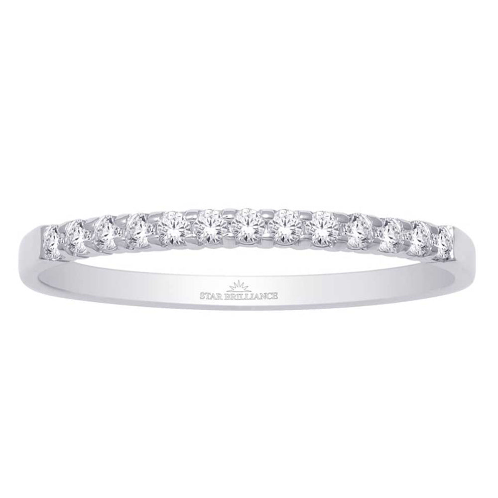 14K White Gold 1/5 ct.tw. Diamond Machine Band
