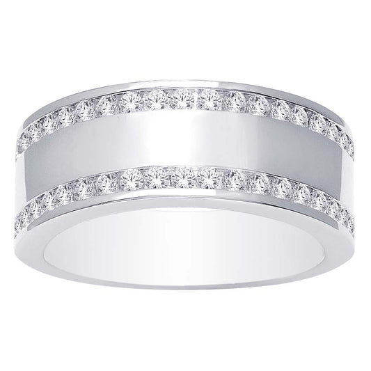 14K White Gold 1 ct.tw. Diamond Fashion Band