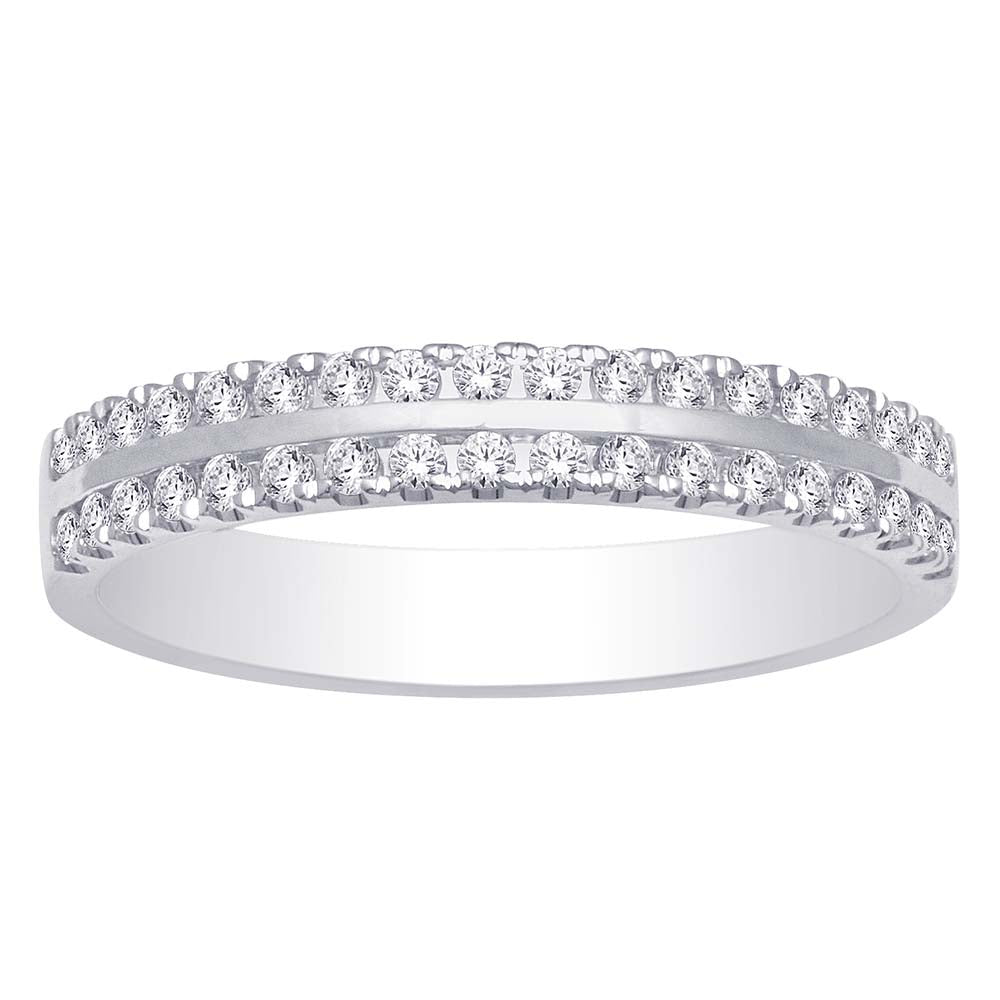 14K White Gold 1/4 ct.tw. Diamond Fashion Band