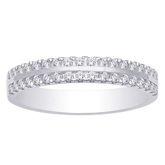 14K White Gold 1/4 ct.tw. Diamond Fashion Band