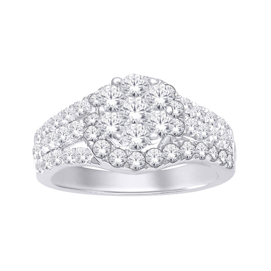 14K White Gold 2 ct.tw. Diamond Fashion Ring