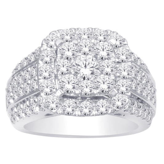 14K White Gold 3 Ct.tw. Diamond Engagement Ring