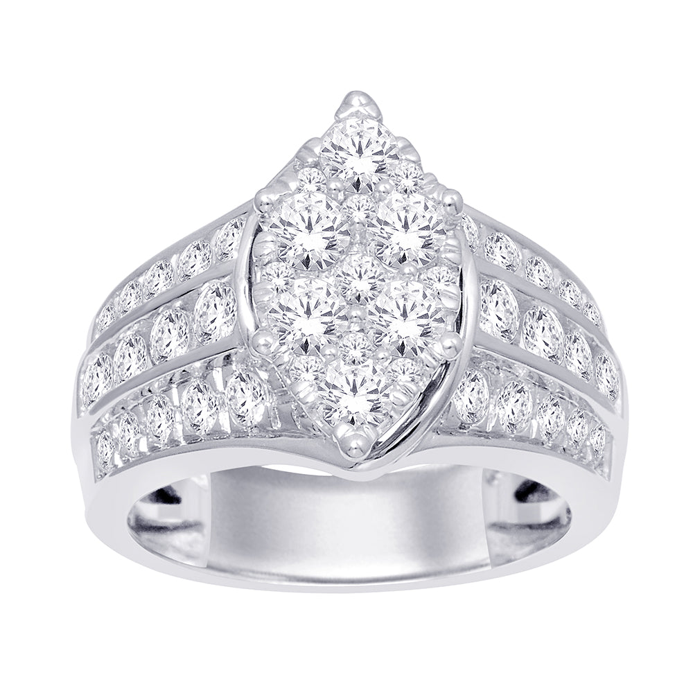 14K White Gold 2 ct.tw. Diamond Engagement Ring