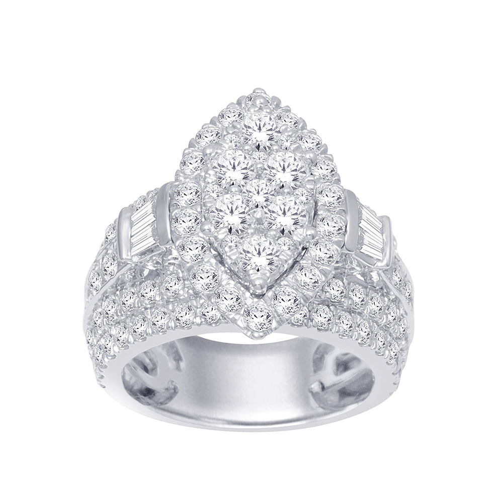 14K White Gold 4 ct.tw. Diamond Engagement Ring