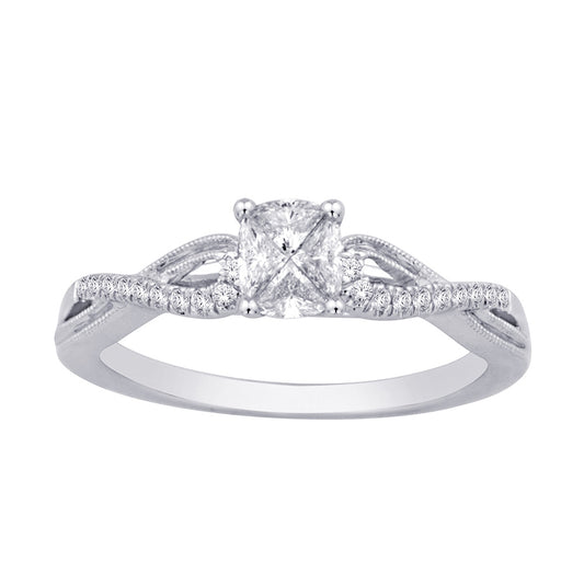 14K White Gold 3/8 ct.tw. Diamond Fashion Ring