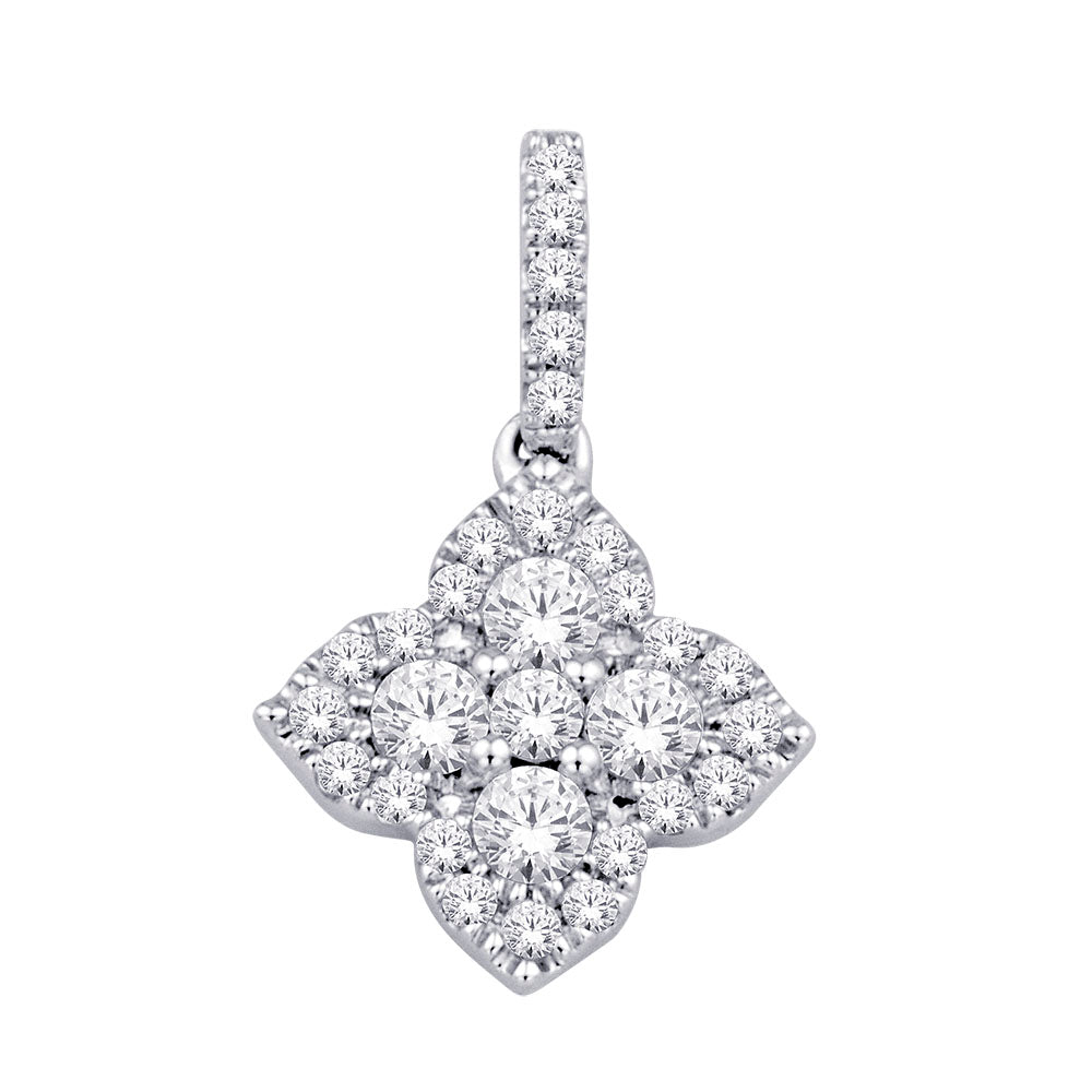 14K White Gold 2/51 ct.tw. Diamond Fashion Pendant