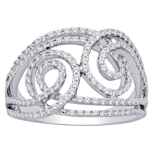 14K White Gold 3/4 ct.tw. Diamond Band