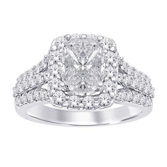 14K White Gold 2 ct.tw. Diamond Fashion Ring