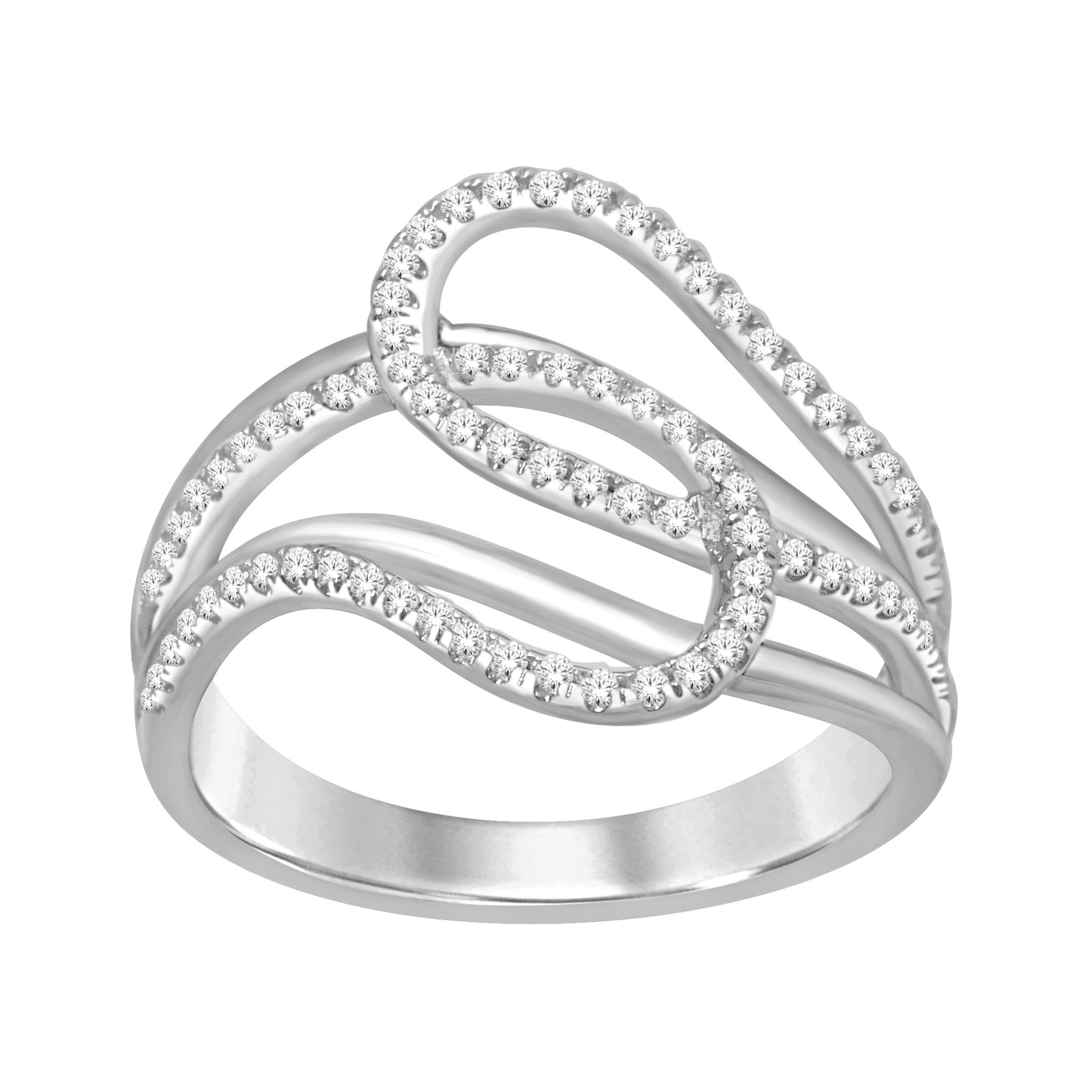 14K White Gold 1/4 ct.tw. Diamond Fashion Ring