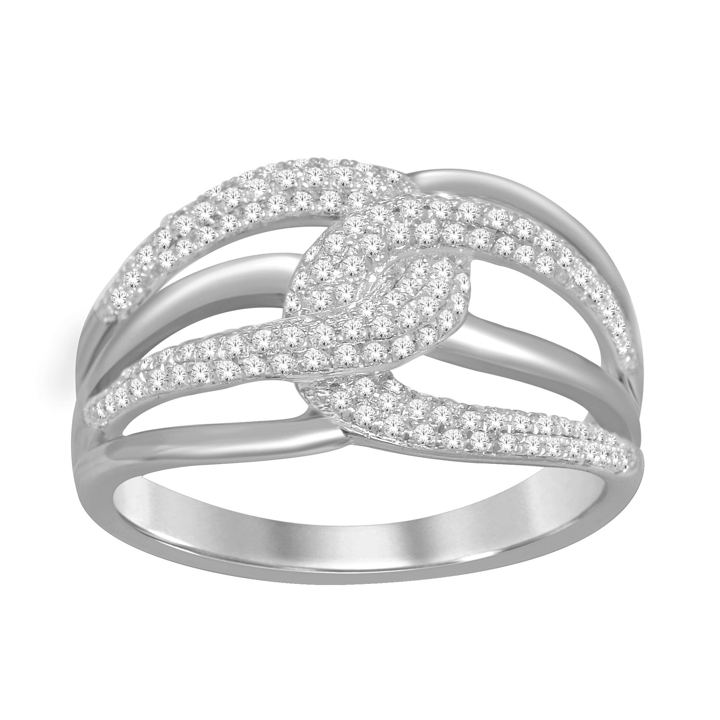 14K White Gold 2/5 ct.tw. Diamond Band