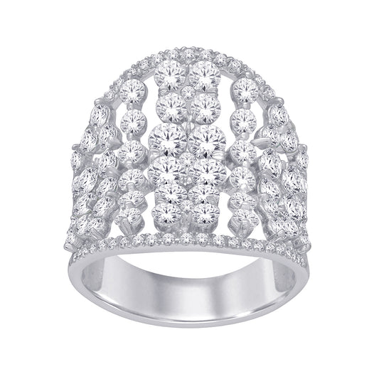 14K White Gold 3 2/5 ct.tw. Diamond Band