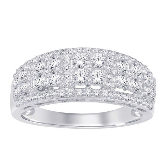14K White Gold 1 ct.tw. Diamond Band