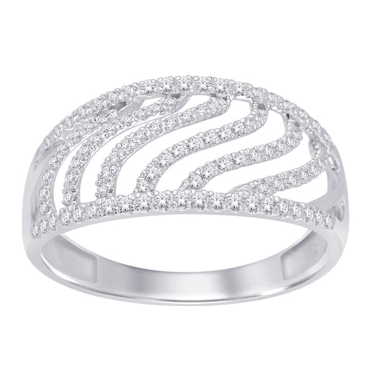 14K White Gold 1/3 ct.tw. Diamond Band