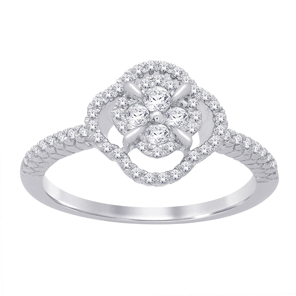 14K White Gold 1/3 ct.tw. Diamond Fashion Ring