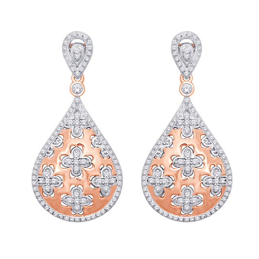 14K Rose Gold 1/3 ct.tw. Diamond Fashion Earrings