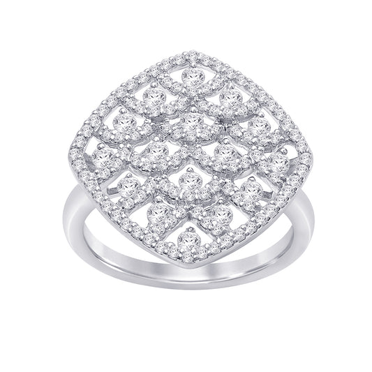 14K White Gold 1 ct.tw. Diamond Fashion Ring