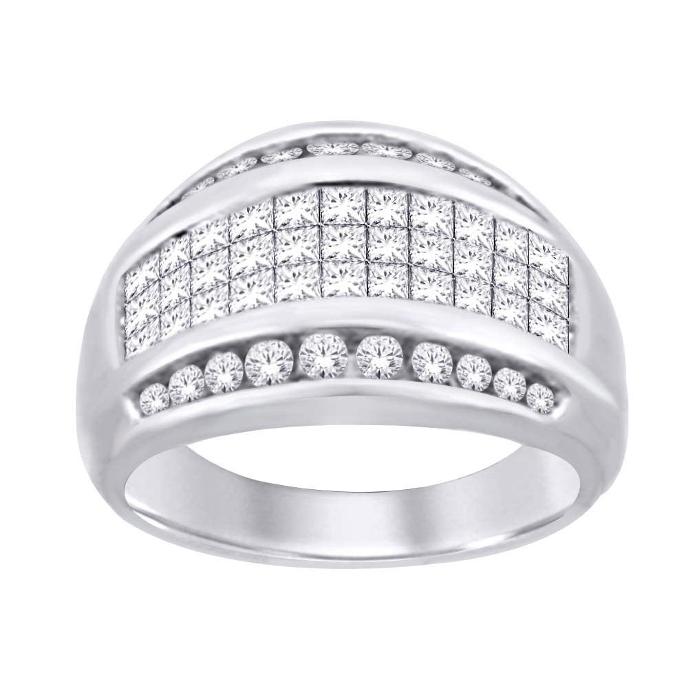 14K White Gold 1 1/2 ct.tw. Diamond Fashion Ring