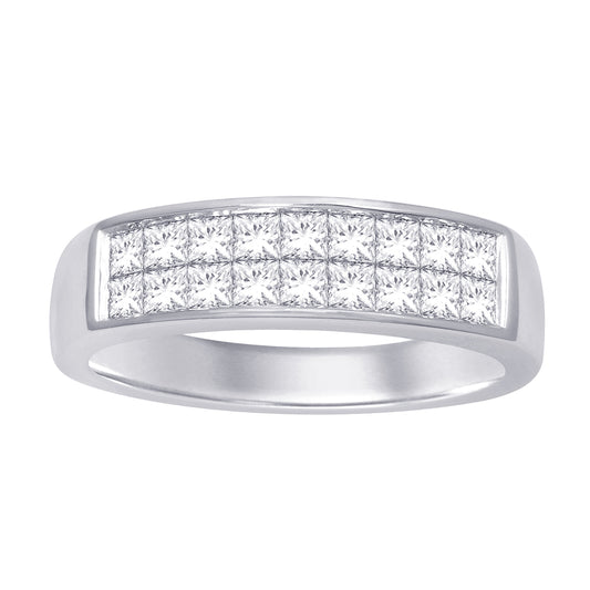 14K White Gold 9/10 ct.tw. Diamond Band