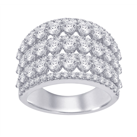 14K White Gold 3 ct.tw. Diamond Band