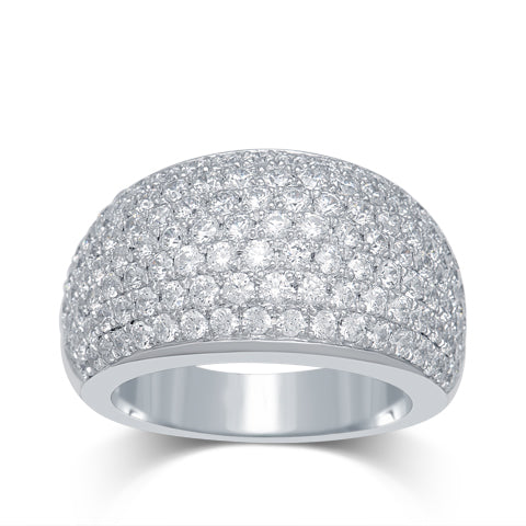 14K White Gold 2 1/2 ct.tw. Diamond Band