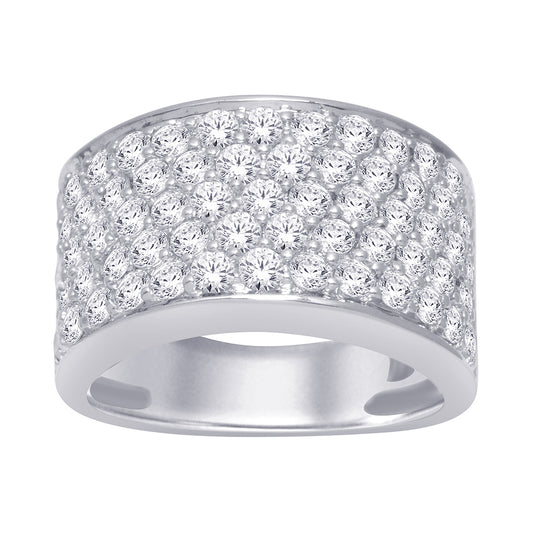 14K White Gold 2 1/20ct Ladies Diamond Band