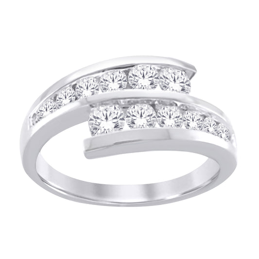 14K White Gold 1 1/20 ct.tw. Diamond Band