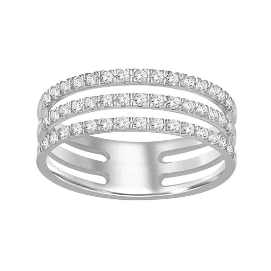14K White Gold 1/2 ct.tw. Diamond Machine Band