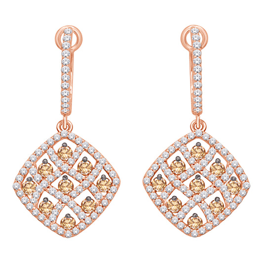 14K White Gold 1 1/2 ct.tw. Diamond Fashion Earring