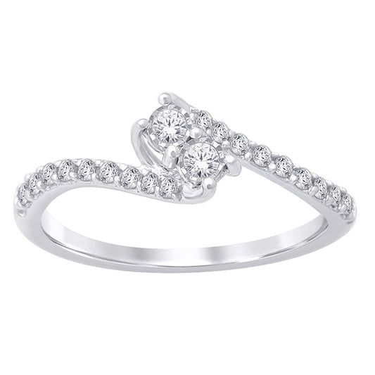 14K White Gold 1/4 ct.tw. Diamond Fashion Ring