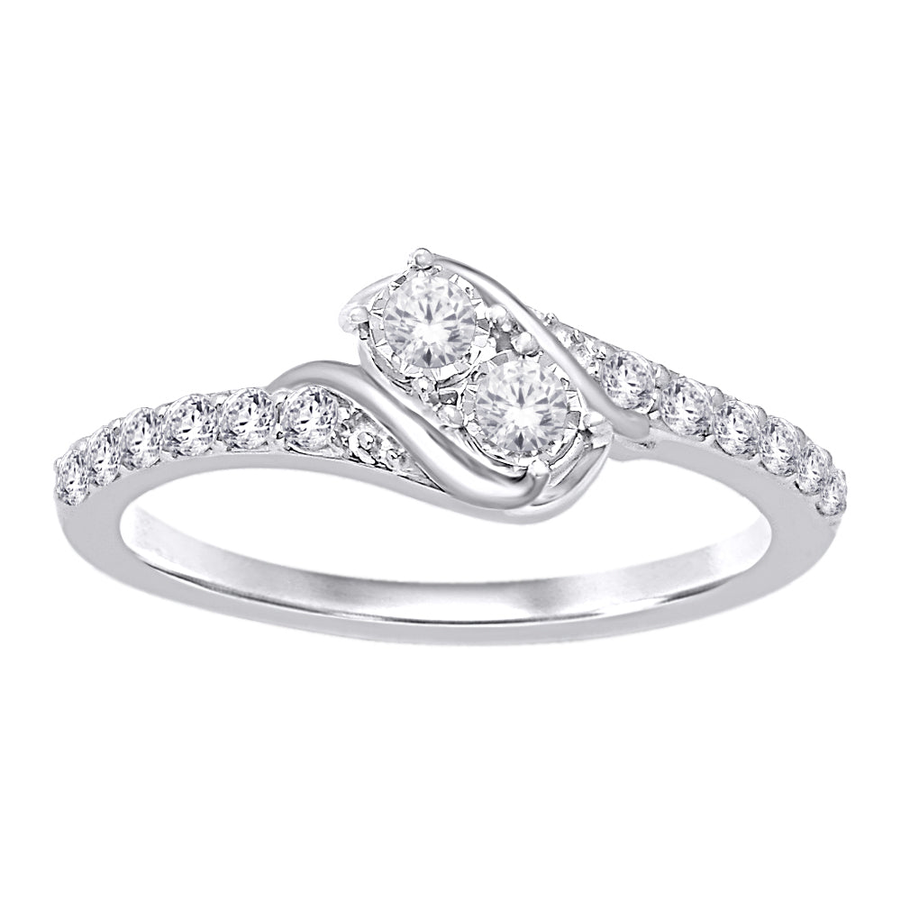 14K White Gold 1 1/4 ct.tw. Diamond Fashion Ring