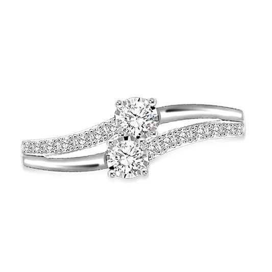 14K White Gold 1/3 ct.tw. Diamond Fashion Ring