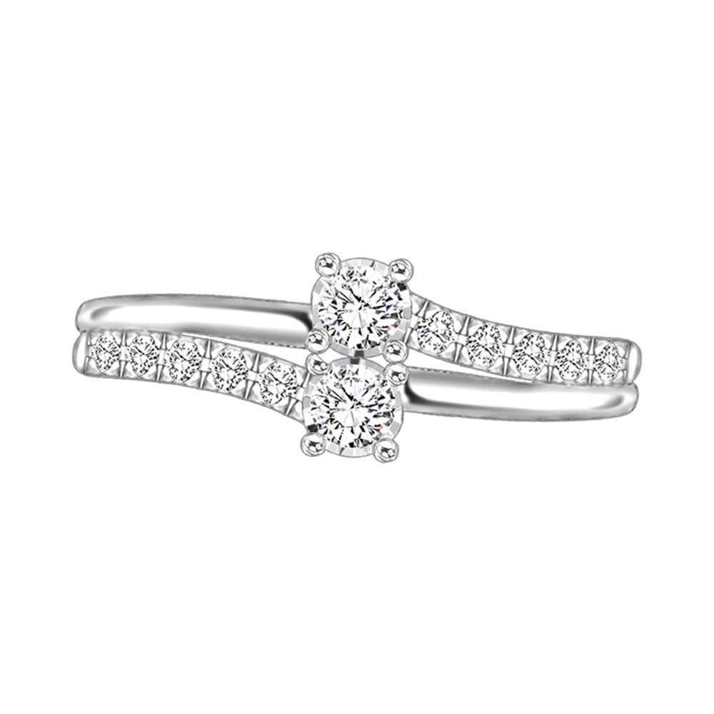 14K White Gold 1/3 ct.tw. Diamond Fashion Ring