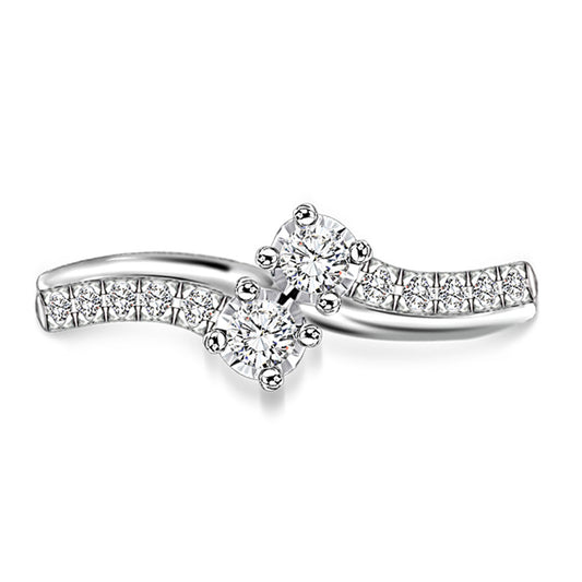 14K White Gold 1/3 ct.tw. Diamond Fashion Ring