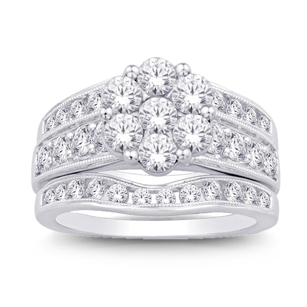 14K White Gold 2 1/4 Ct.tw Diamond Enhancer Bridal