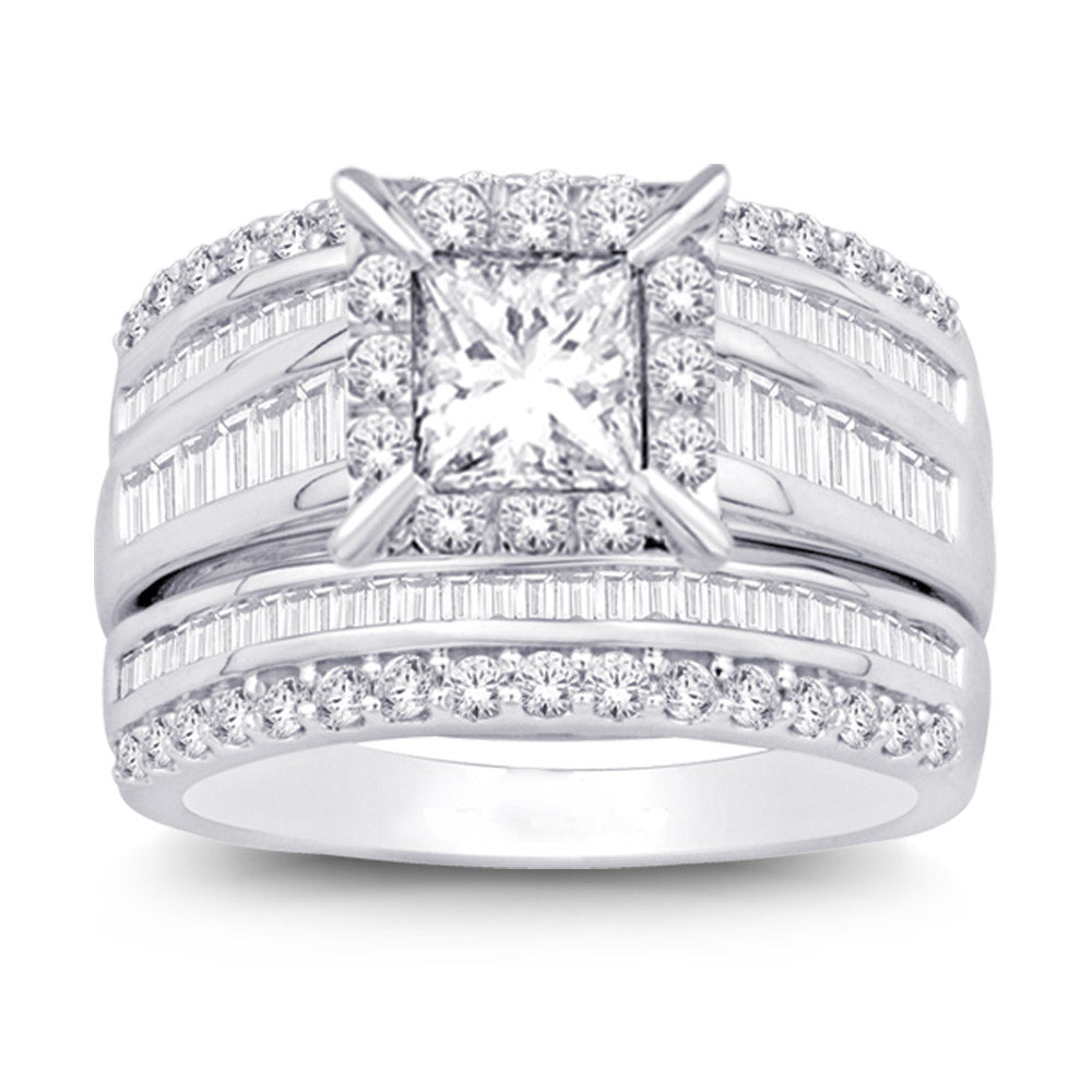 14K White Gold 1 5/8 Ct.tw Diamond Enhancer Bridal