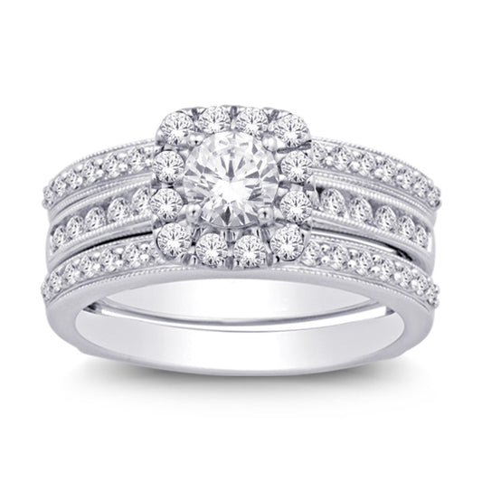 14K White Gold 1 1/10 Ct.tw Diamond Enhancer Bridal