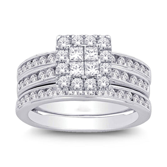 14K White Gold 1 1/10 Ct.tw Diamond Enhancer Bridal