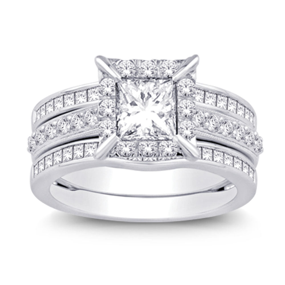 14K White Gold 1 1/2 Ct.tw Diamond Enhancer Bridal