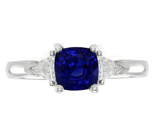 Gold Sapphire And Diamond Ring