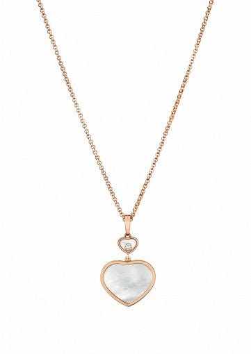 HAPPY HEARTS PENDANT18K ROSE GOLD, DIAMOND AND MOTHER-OF-PEARL