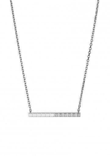 ICE CUBE PURE NECKLACE
 18K ETHICALLY CERTIFIED "FAIRMINED" WHITE GOLD AND DIAMONDS