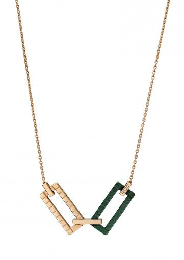 RIHANNA LOVES CHOPARD NECKLACE
 18K ETHICALLY-CERTIFIED "FAIRMINED" ROSE GOLD AND GREEN CERAMIC