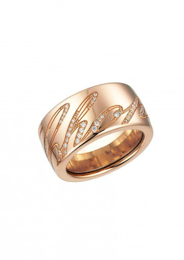 CHOPARDISSIMO RING18K ROSE GOLD AND DIAMONDS