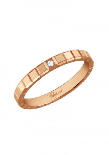 ICE CUBE RING18K ROSE GOLD AND DIAMOND